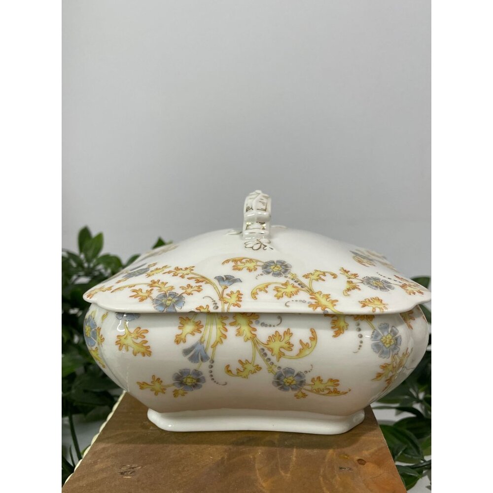 Antique Haviland Limoges Porcelain Lidded Tureen Floral Design